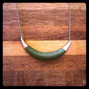 CAbi Jasper and Brass adjustable necklace